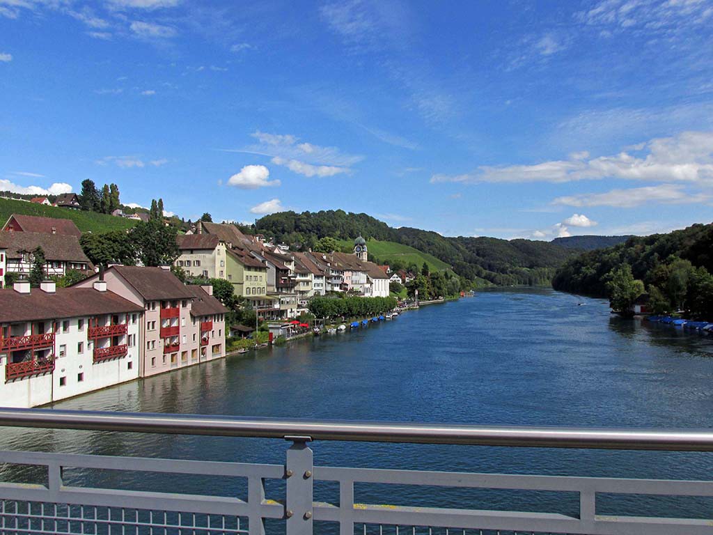 Schaffhausen-Switzerland-Lienheim-Germany-Rhine River--Eglisau