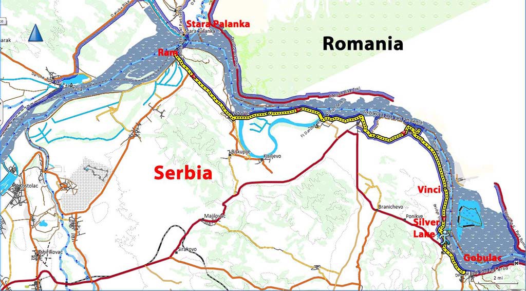 Stara Palanka-Golubac-Serbia-Map