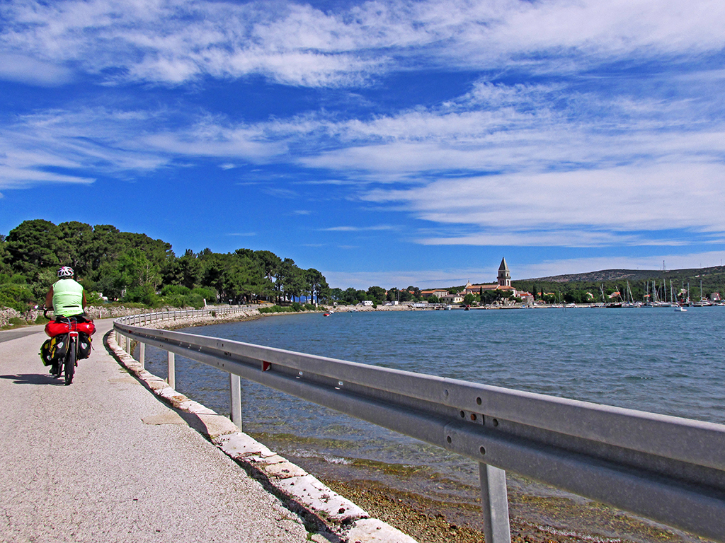 Croatia Islands-Approaching Cres Island bridge