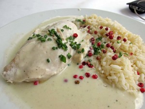 Vienna-Rossatz-Austria--Creamed chicken and rice