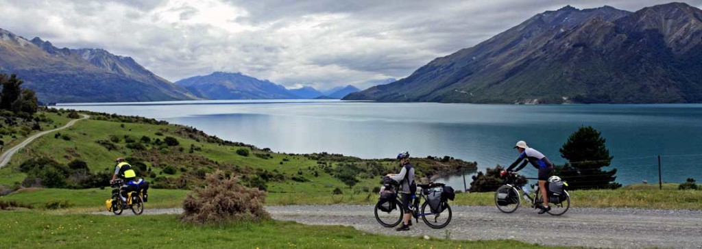 Hiking Biking Adventures--Lake Wakatipu from our route Walter Peak Station to Te Anau